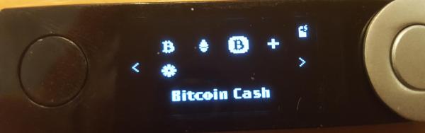 Ledger Nano X - Application Bitcoin Cash